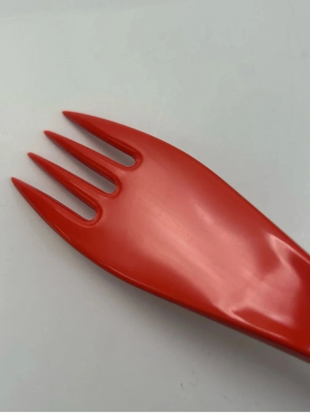 Mepal Rosti Design Melamine Vtg Serving Fork Red 2530 Hutzler Denmark 12” Retro